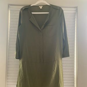 J. Crew Army Green (Olive) Shift Dress